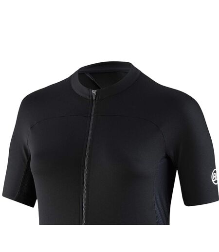Womens/ladies Karol Full Zip Short-sleeved Jersey Black Bicycle Line