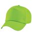 Beechfield Unisex Plain Original 5 Panel Baseball Cap (Pack of 2) (Lime Green) - UTRW6698