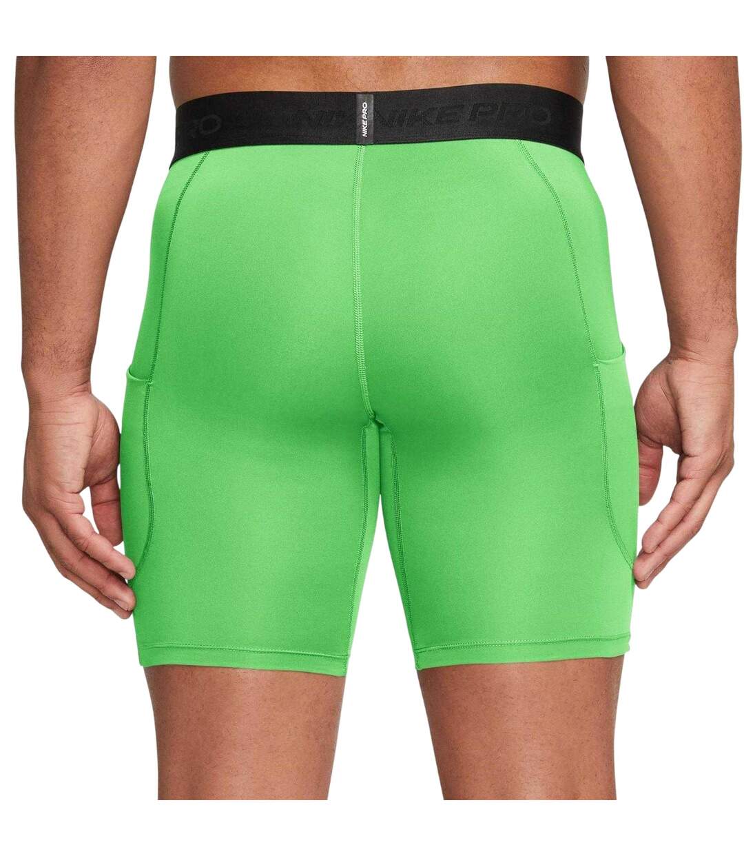 Short De Compression Pro Homme Vert Citron Nike-3