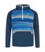 Sweat Manches Raglan Motif/style Géométrique Homme Bleu Head-2