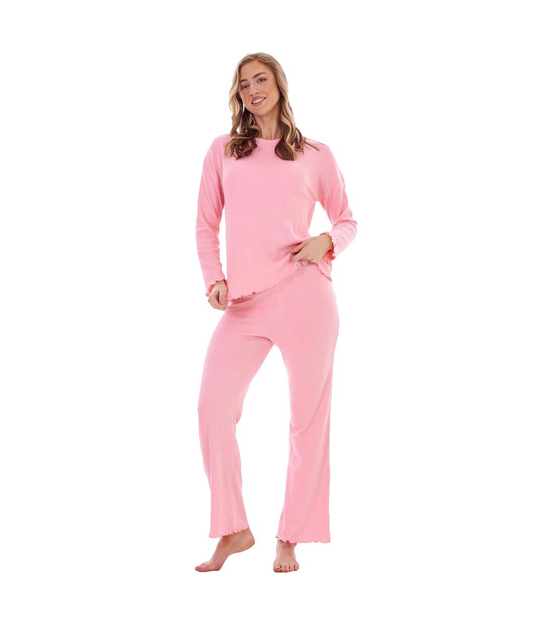 Ensemble De Pyjama Long Femme Rose Keanu-2