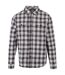 Mens Portlaw Checked Shirt Black White Trespass-1