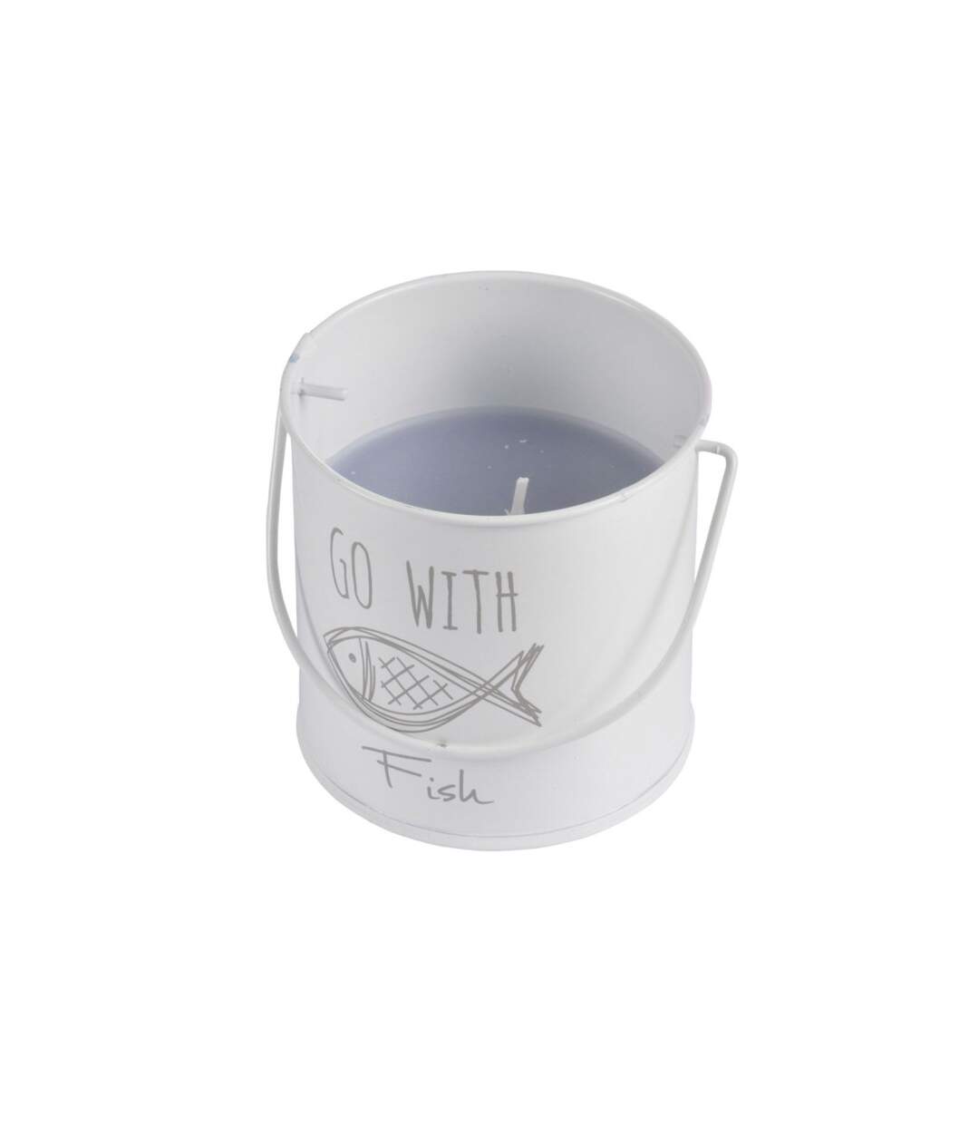 Bougie Parfumée en Métal Blue Wave 7cm Bleu Clair-1