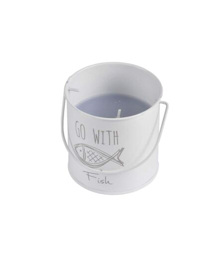 Bougie Parfumée en Métal Blue Wave 7cm Bleu Clair
