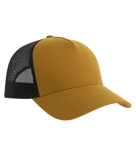 Rapper 5 panel cotton sustainable trucker cap mustard/black Atlantis