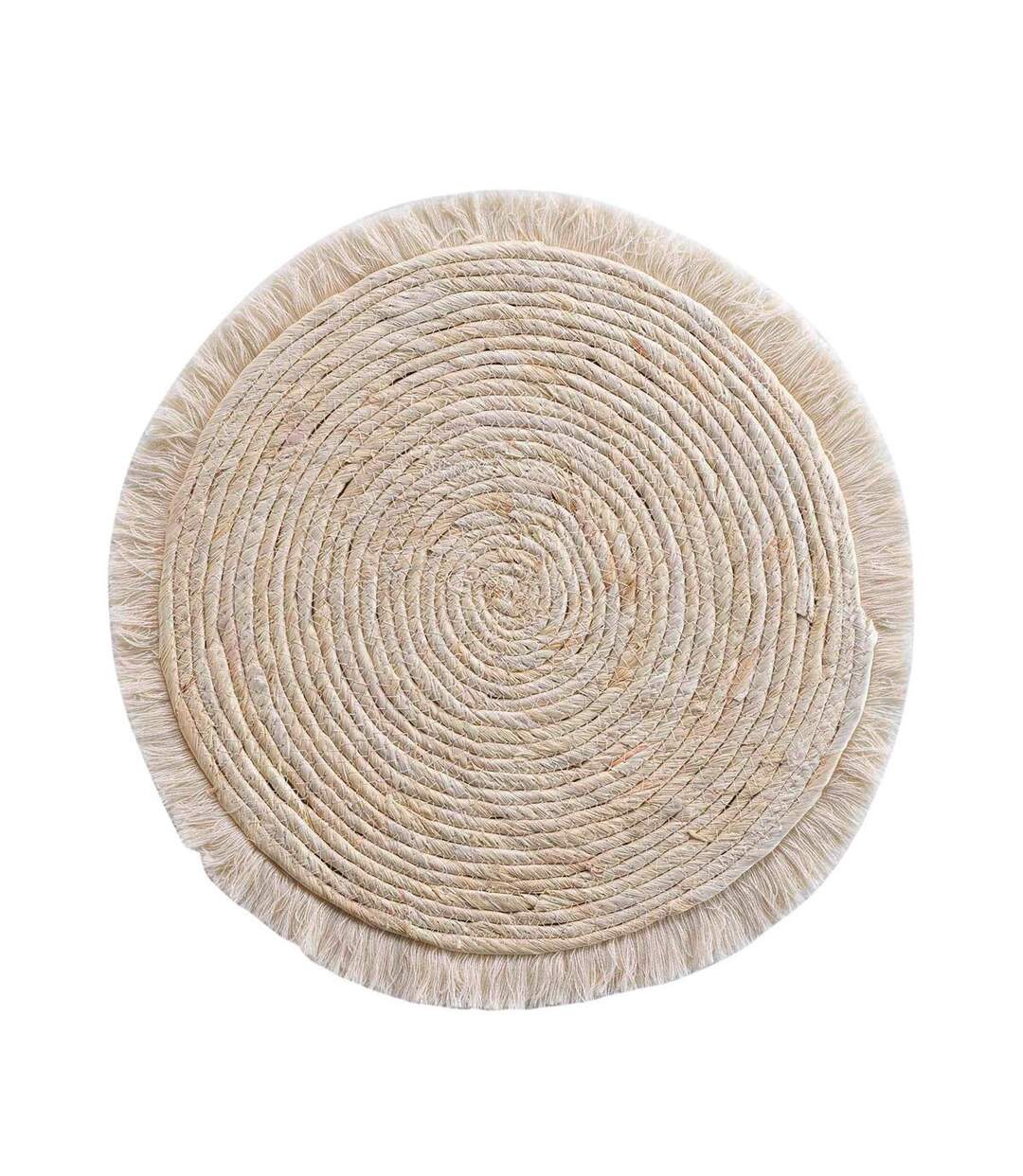 Set de Table Rond en Paille de Maïs Oslo 38cm Lin-1
