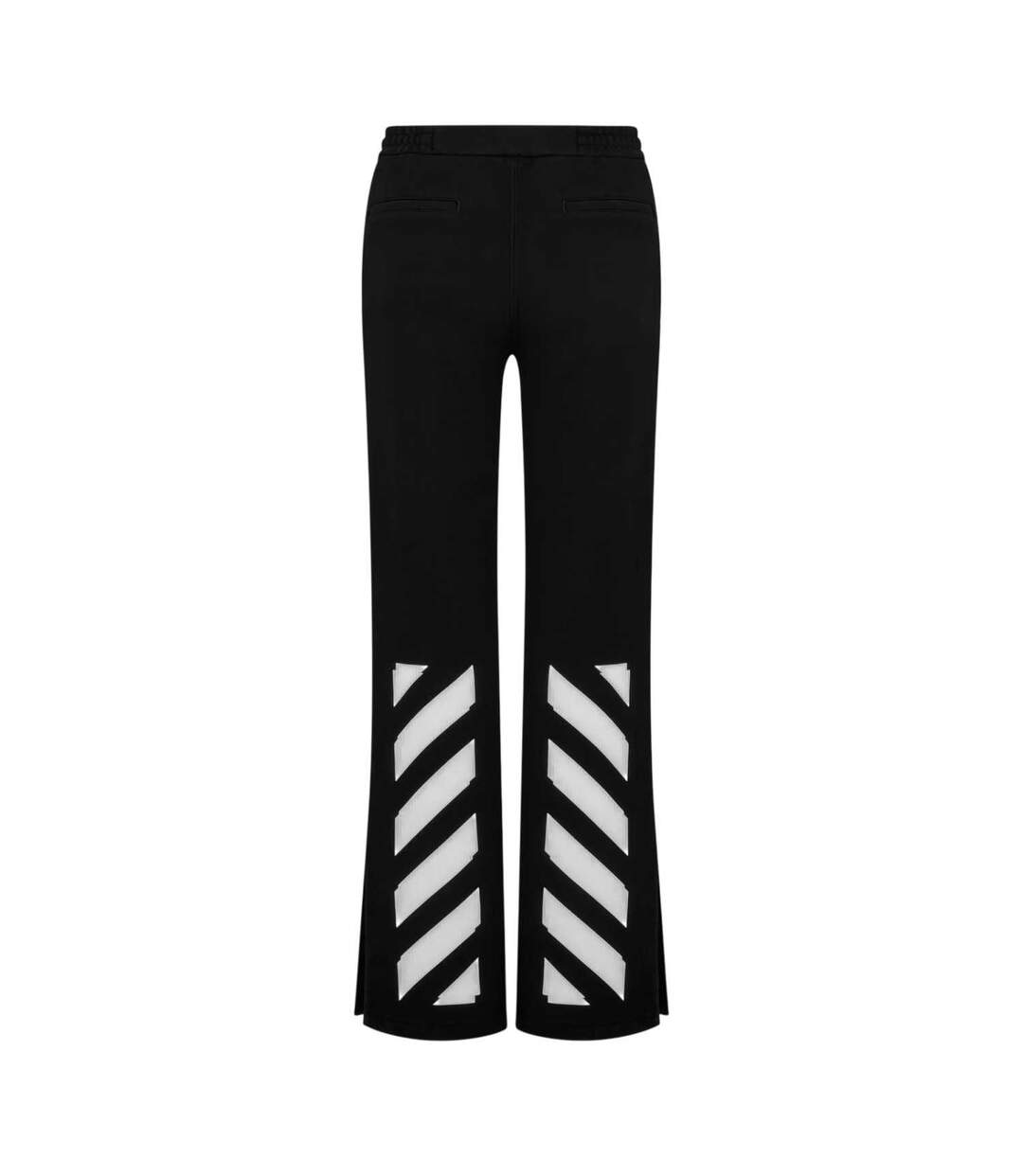 Pantalon De Jogging Motif/style Diagonal Femme Blanc Noir Off White-3