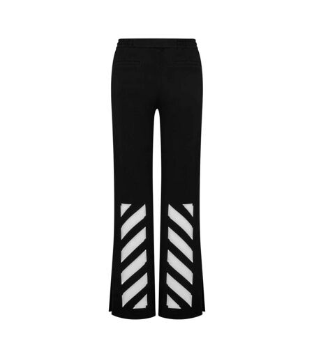 Pantalon De Jogging Motif/style Diagonal Femme Blanc Noir Off White