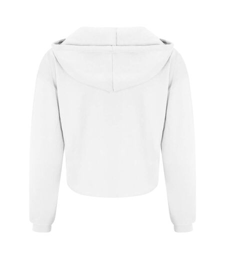 AWDis Just Hoods Womens/Ladies Girlie Cropped Hoodie (Arctic White) - UTPC3447