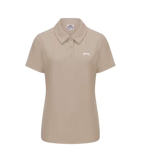 Polo Motif/style Logo Femme Beige Slazenger