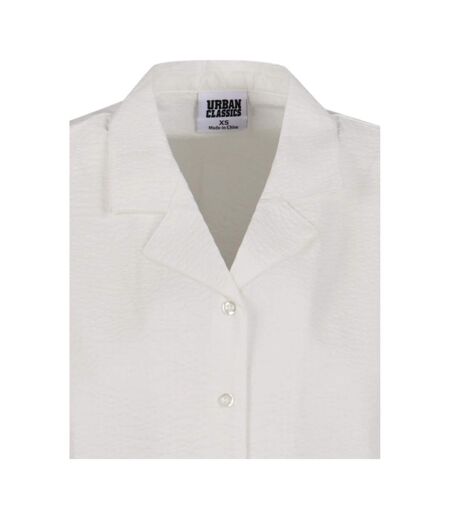 Womens/ladies Seersucker Shirt White Urban Classics