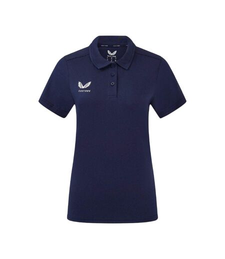 Polo Motif/style Logo Femme Bleu Violacé Castore