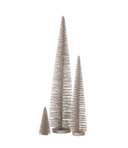 Sapin de Noël Déco Pailleté Josh 61cm Grège