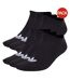 Lot De 6  Socquettes Motif/style Trèfle Femme Noir Adidas-1