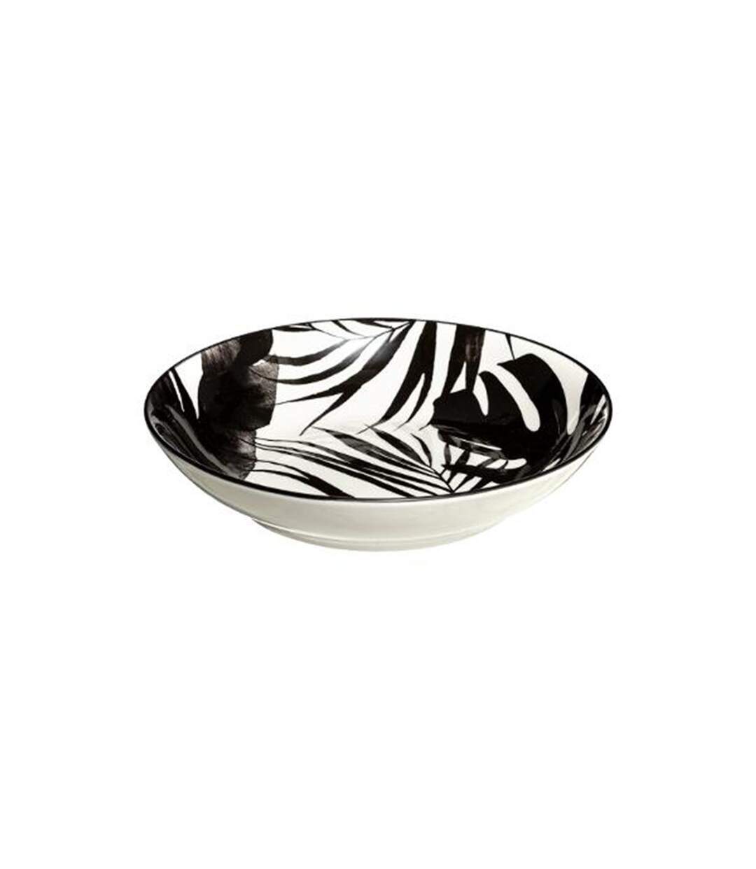 Lot de 6 Assiettes Creuses Palme 20cm Noir-2