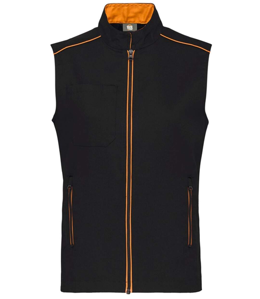 Gilet sans manches DayToDay - Homme - WK6148 - noir et orange