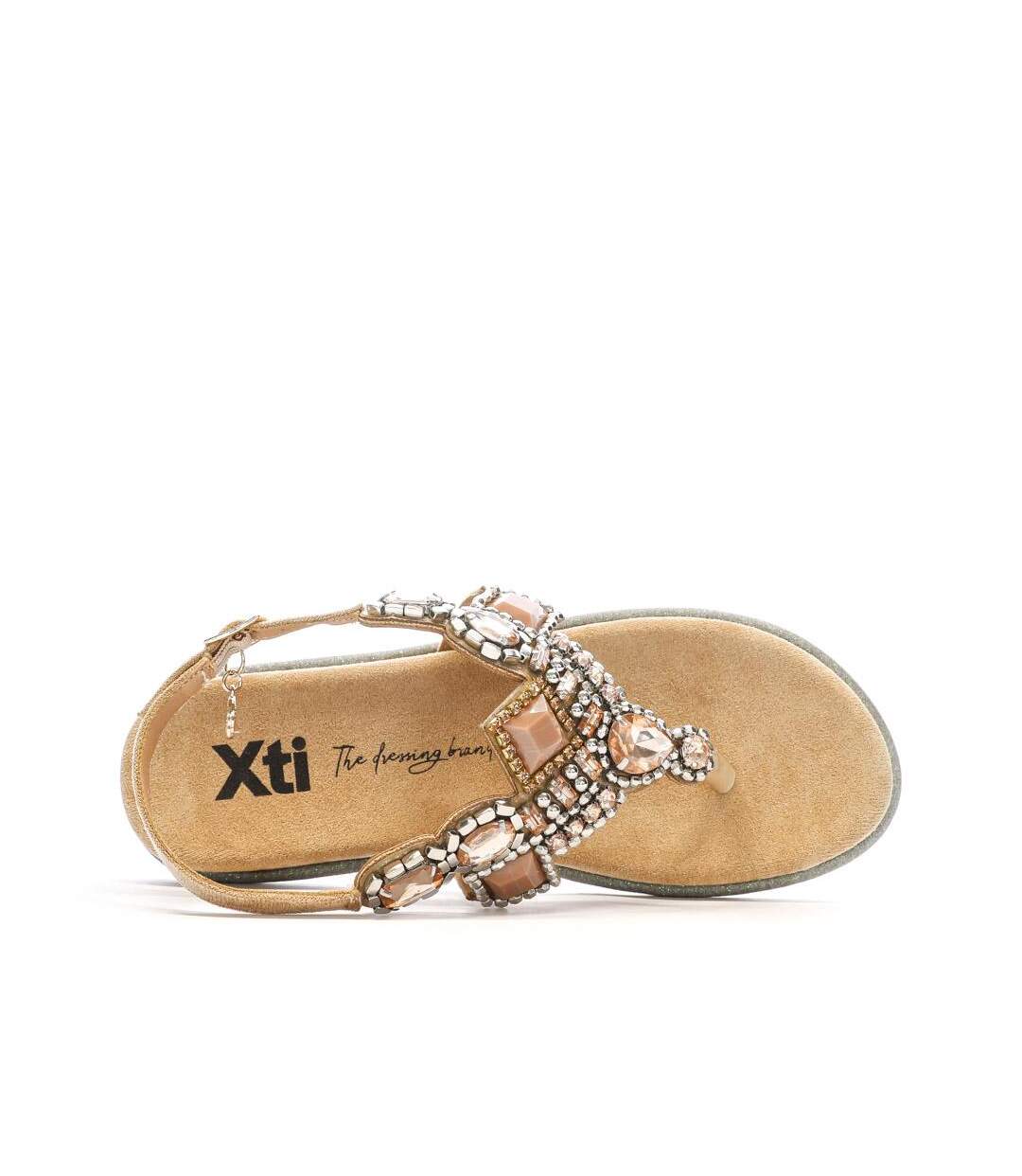 Sandales jaune à bijoux femme xti 144017-4