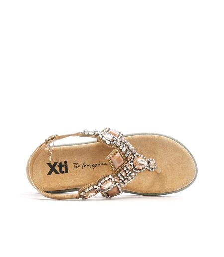Sandales jaune à bijoux femme xti 144017