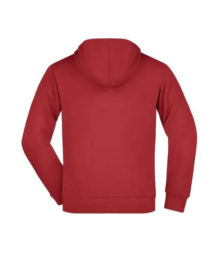 Sweat À Capuche Homme Rouge James And Nicholson