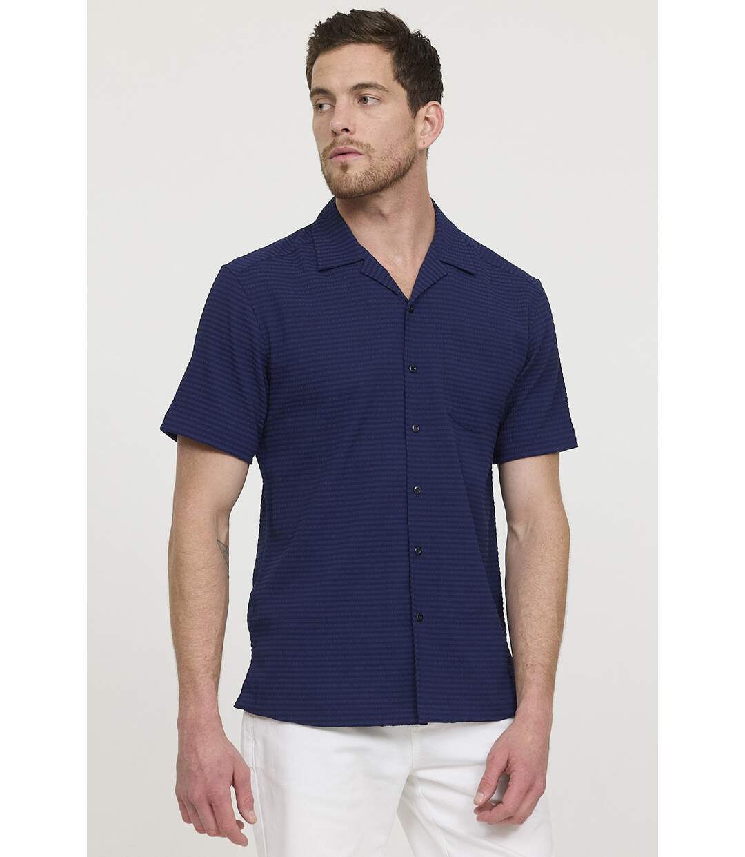 Chemise manches courtes polyester relaxed DUCKER-2
