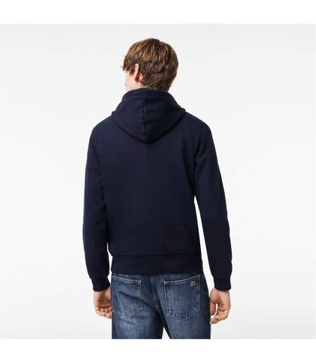 Mens Fleece Pull Over Sport Hoodie Navy Lacoste
