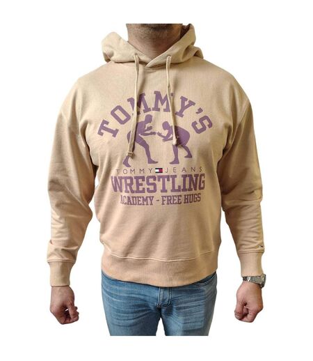 Sweat À Capuche Motif/style Logo Homme Beige Tommy Jeans