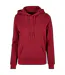 Womens/ladies Basic Hoodie Burgundy Build Your Brand-1