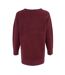 Robe Pull Motif/style Uni Femme Bordeaux Miso-2
