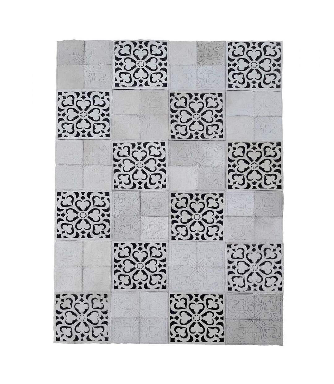 Tapis peau de vache kilim fait main-1