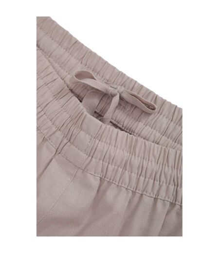Womens/ladies comfort cotton shorts light beige Animal