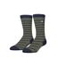 Lot de 6 paires de chaussettes de ville homme rayées modèle A Serge Blanco-3