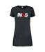 Womens/ladies Inxs Logo T-shirt Dress Charcoal Amplified-1