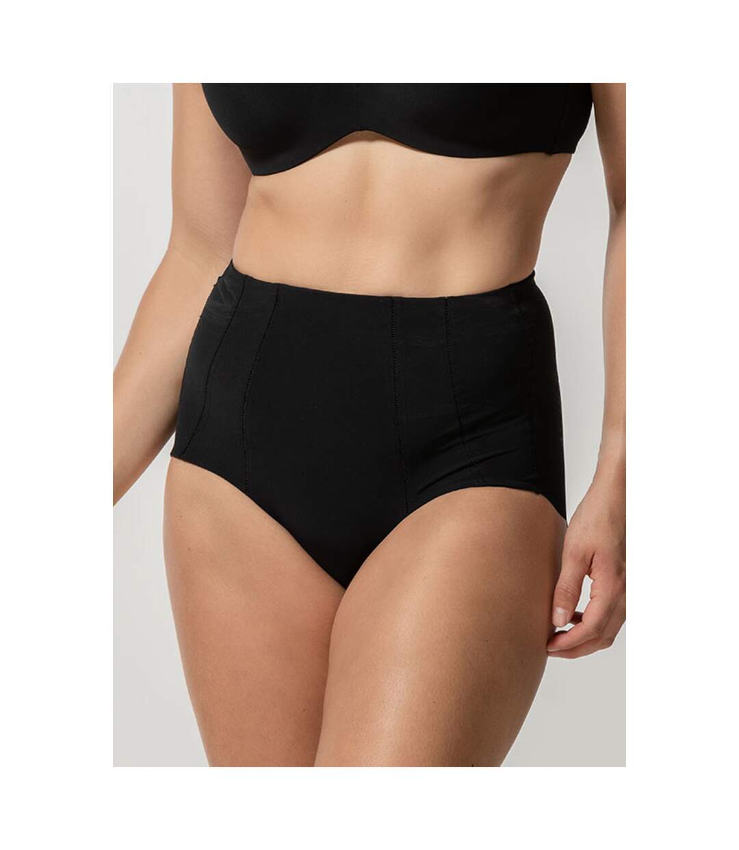 Slip taille haute gainant Secret Sense noir Luna