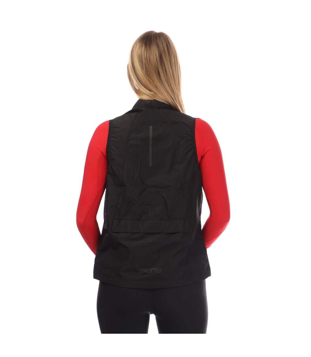 Womens/ladies Series-3 Running Gilet Black Skins-2