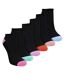 6 Pack Ladies Bamboo Trainer Socks Soft Breathable Heel Toe Design-1