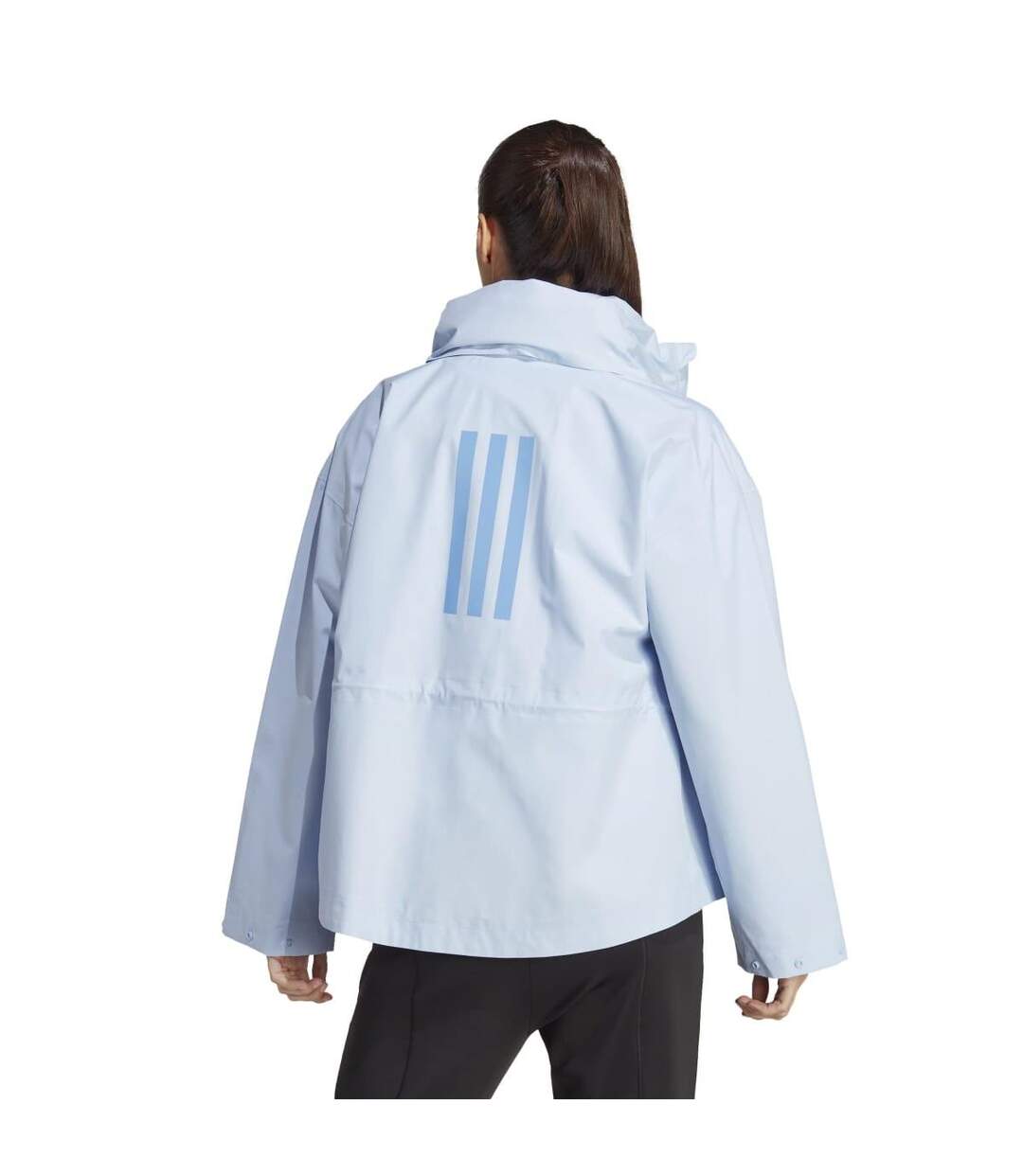 Womens/ladies terrex traveer rain rdy waterproof jacket blue Adidas-2