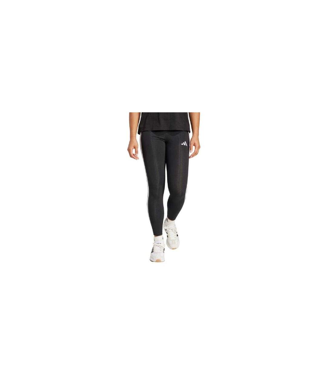 Legging Motif/style 3 Rayures Essentials Femme Noir Adidas-1