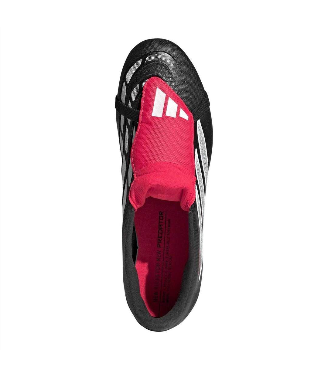 Mens Predator Firm Ground Football Boots Black Red Adidas-4