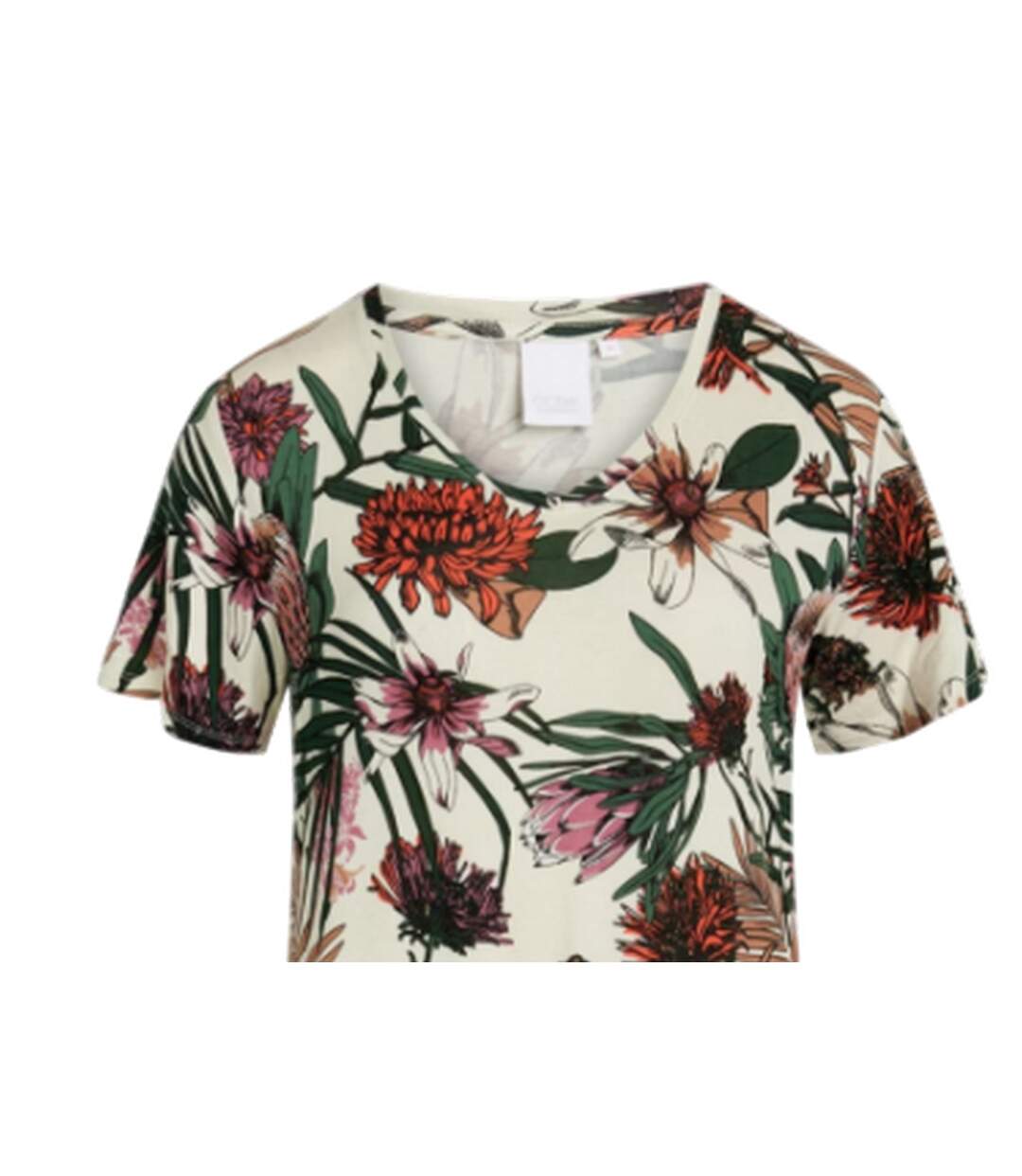 Robe T-shirt Motif/style Protéa Jacqueline Femme Blanc Neige CCDK Copenhagen-4