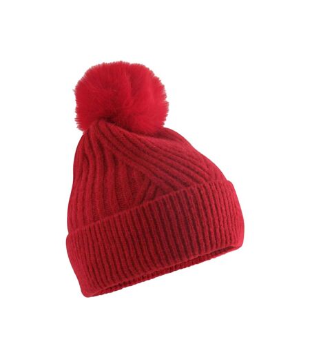 Bonnet Snow Luxe Adulte Rouge Classique Beechfield