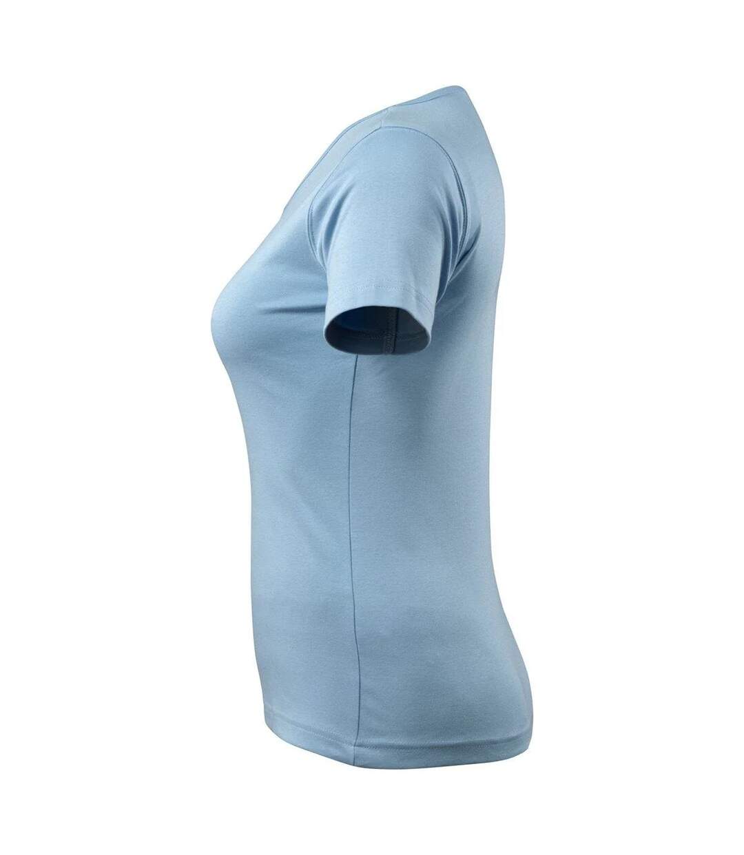 Womens/ladies Crossover Nice T-shirt Light Blue Mascot-3