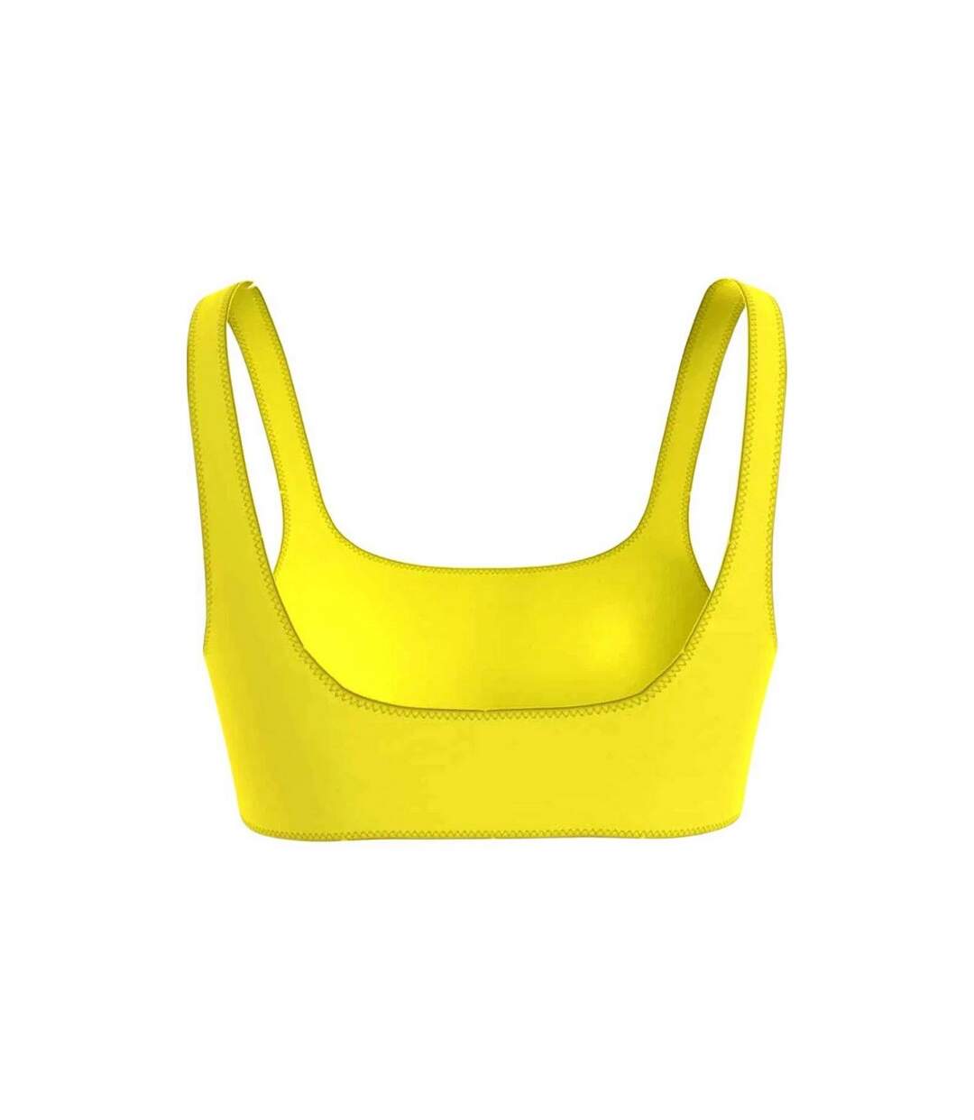 Haut De Maillot De Bain Motif/style Logo Femme Jaune Tommy Jeans-2