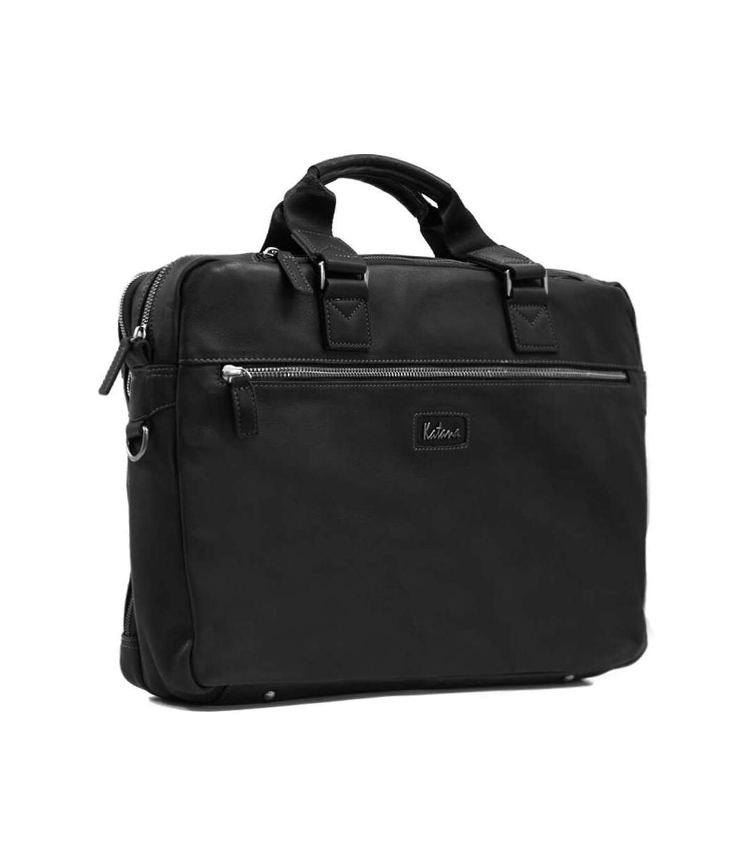 Katana - Cartable ordinateur en cuir 15 - noir - 2772-1