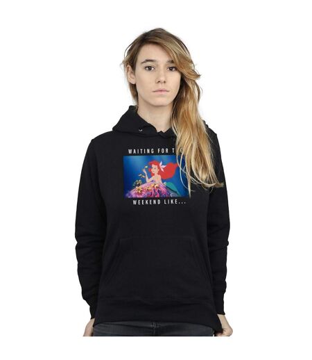Disney Princess - Sweat à capuche ARIEL WAITING FOR THE WEEKEND - Femme (Noir) - UTBI12581