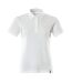 Womens/ladies Crossover Polo Shirt White Mascot-1