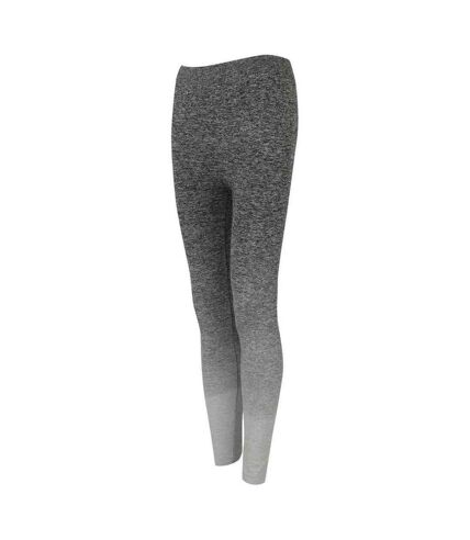 Womens/ladies fade seamless leggings dark grey/light grey marl Tombo