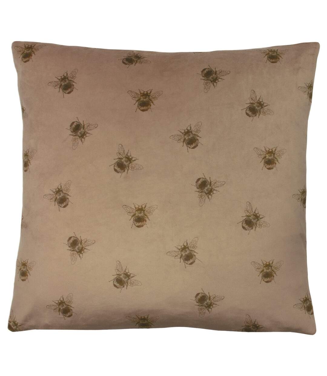 Nectar bee cushion cover 43cm x 43cm biscuit beige Evans Lichfield