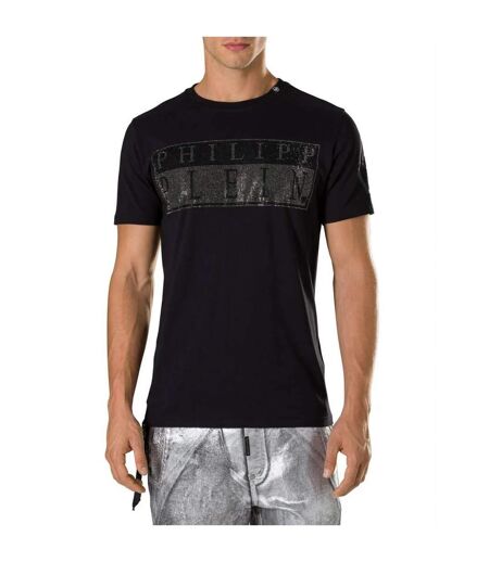 T-shirt Motif/style Logo Monochrome Homme Noir Philipp Plein