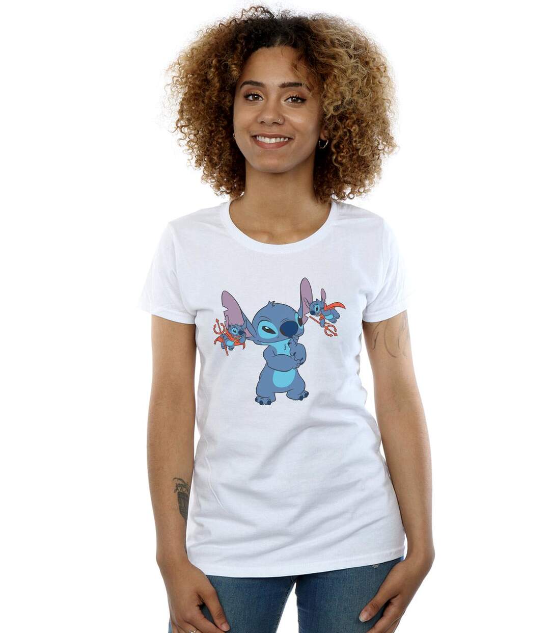 Disney T-shirt en coton Femmes/Ladies Lilo And Stitch Little Devils (Blanc) - UTBI15496-2