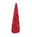 Déco Cône de Noël Sequins 46cm Rouge-1